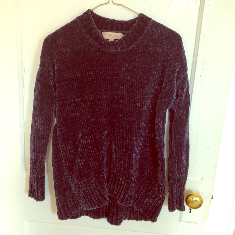 Super cute Navy Chenille Sweater!